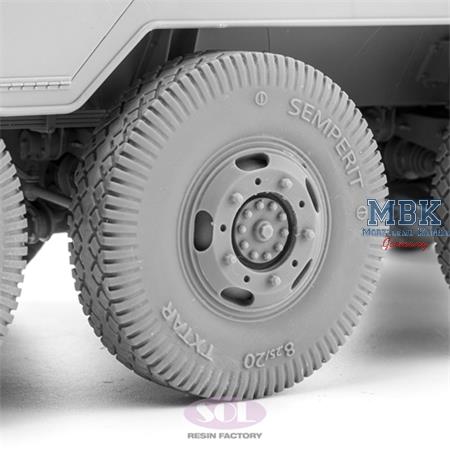 Combat wheel tires for German sd.kfz.234/2 (1:16)