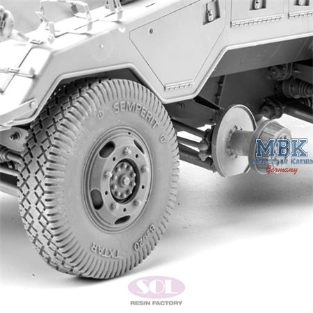 Combat wheel tires for German sd.kfz.234/2 (1:16)