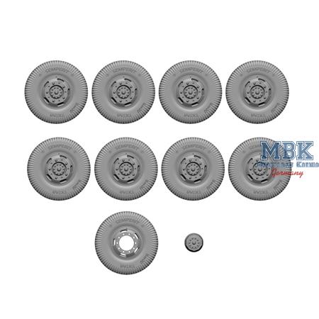 Combat wheel tires for German Sd.kfz.234/2 (1:35)