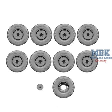 Combat wheel tires for German Sd.kfz.234/2 (1:35)