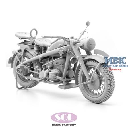 WWII German Motorcycle Zündapp KS750 (1:16)