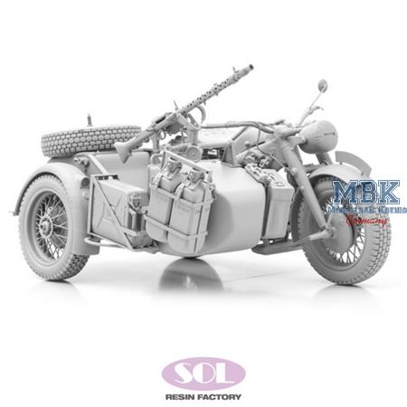 Zündapp  KS750 with Sidecar (3D Printed) (1:16)