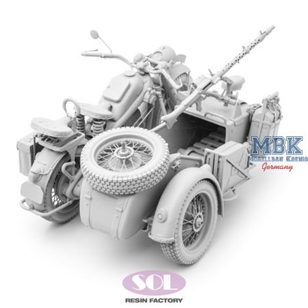 Zündapp  KS750 with Sidecar (3D Printed) (1:16)