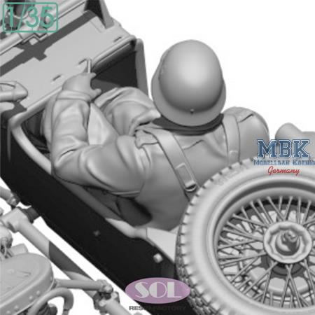 Officer f.WWII German KS750 w/side car (3D Print.)