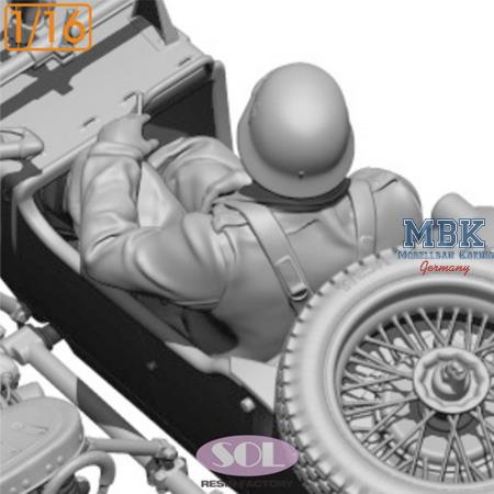 Officer f.WWII German KS750 w/side car (3D Print.)