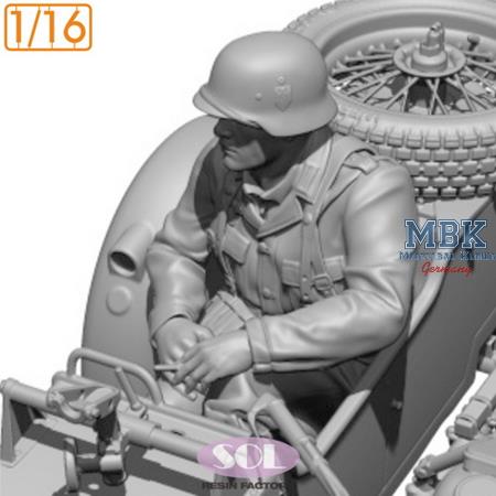 Officer f.WWII German KS750 w/side car (3D Print.)