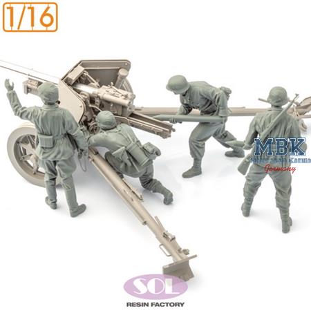 WWII German Field Artillery Crew (3D Printed)