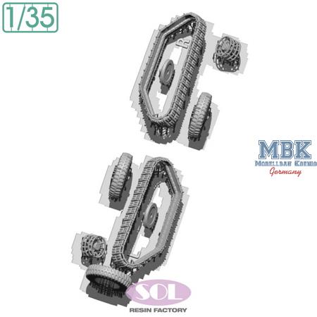 M3A1 Wheels & Track with chain (for Tamiya)