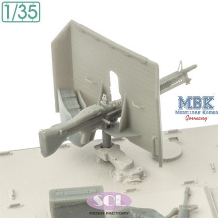 M60 MG w/ Gun Shield, f.M113 APC (3D Print) (1:35)