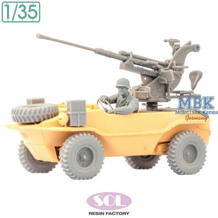 2cm Gebirgsflak 38 a.Schwimmwagen with Driver 1:35