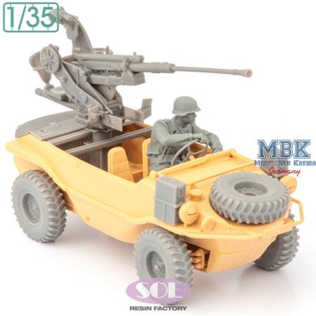 2cm Gebirgsflak 38 a.Schwimmwagen with Driver 1:35