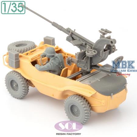 2cm Gebirgsflak 38 a.Schwimmwagen with Driver 1:35