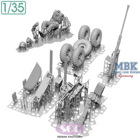 2cm Gebirgsflak 38 a.Schwimmwagen with Driver 1:35