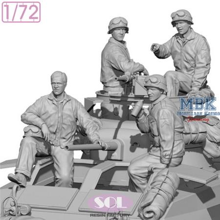 WWII U.S. Army M8 Crew (3D-print) (1:72)
