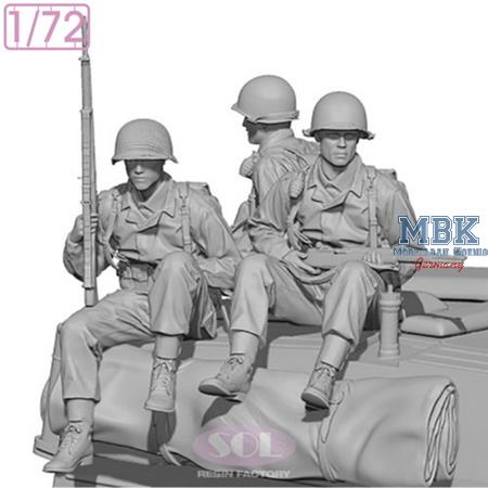WWII U.S. Army Riflemen Set (3D-print) (1:72)
