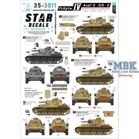 PzKpfw IV Ausf D, D/E, E. - North Africa Campaign
