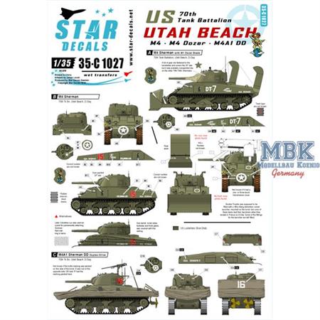 US 70th Tank Battalion on Utah Beach