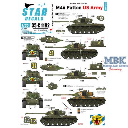 Korean War 1950-53. US Army M46 Patton.