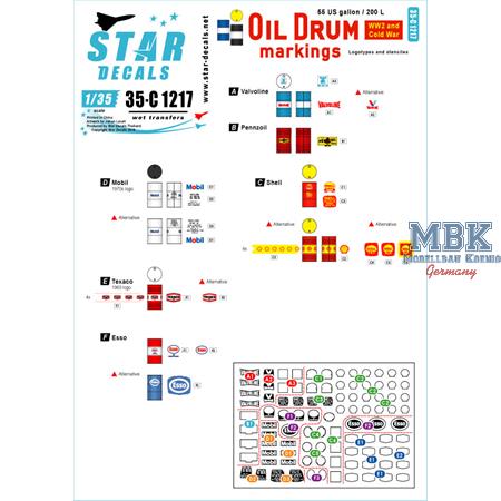 Oil Drum markings / Ölfassbeschriftungen