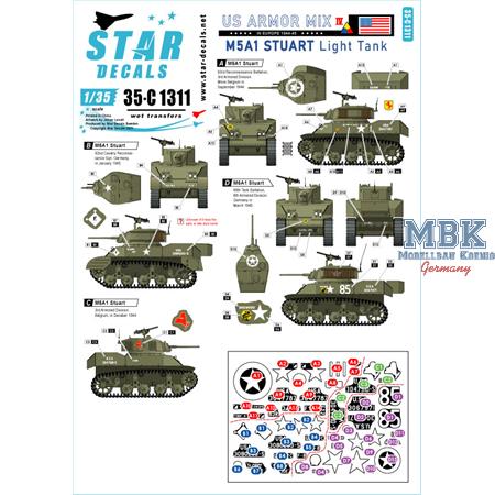 US Armored Mix #4 M5A1 Stuart light Tank Europe