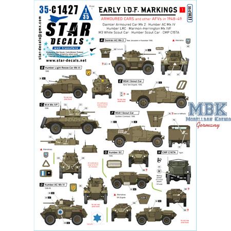 Early IDF markings # 1 Armoured Cars