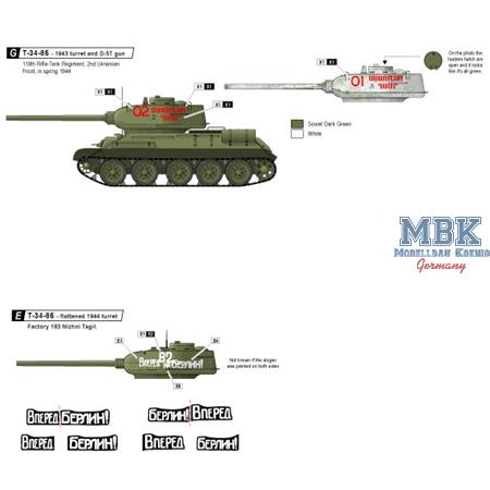 T-34-85 Medium Tank. Red Army.