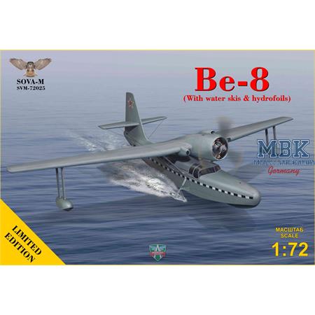 Be-8 w/water skis & hydrofoils (+rolling carriage)