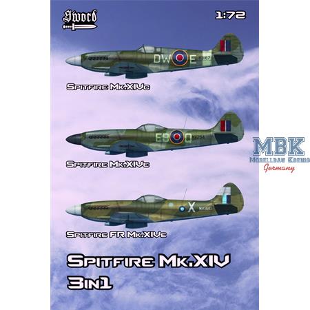 Supermarine Spitfire Mk.XIV 3 kits in 1 set