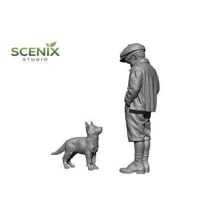 German Child & Puppy (Child & German Shepherd)