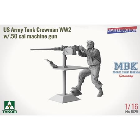 US Army Tank Crewman WW2 w/ .50 Cal MG 1:16
