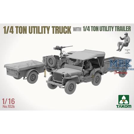 ¼-ton utility truck w. ¼-t. utility trailer (1:16)