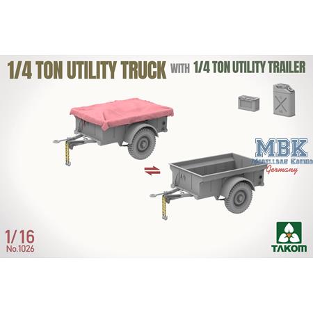 ¼-ton utility truck w. ¼-t. utility trailer (1:16)
