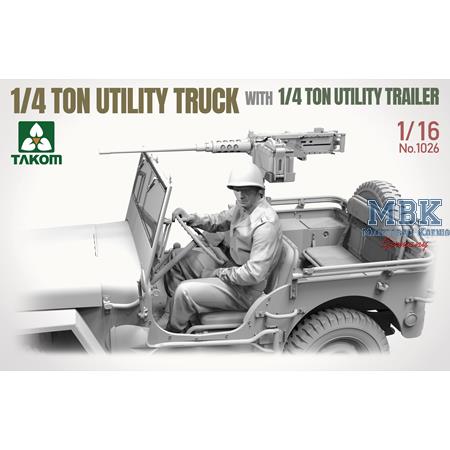 ¼-ton utility truck w. ¼-t. utility trailer (1:16)