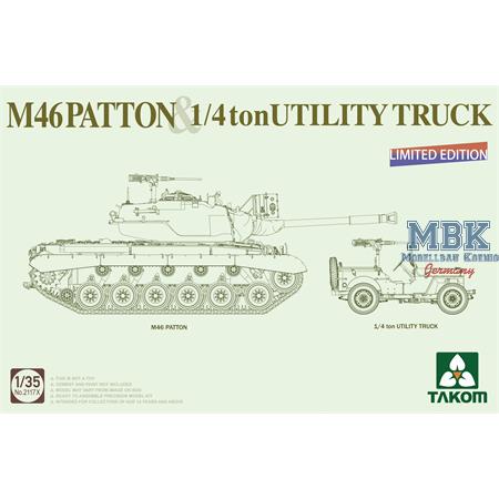 US M-46  PATTON + 1/4 ton UTILITY TRUCK