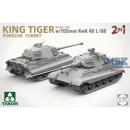 KING TIGER Sd.Kfz. 182 w/105mm KwK 46L/68 2-in-1