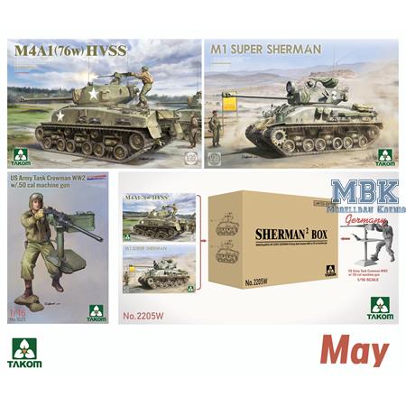 SHERMAN² BOX  + 1:16 US Army Tank Crewman