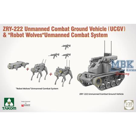 ZRY-222 Unman. Combat Grd. Vehicle &"Robot Wolves"