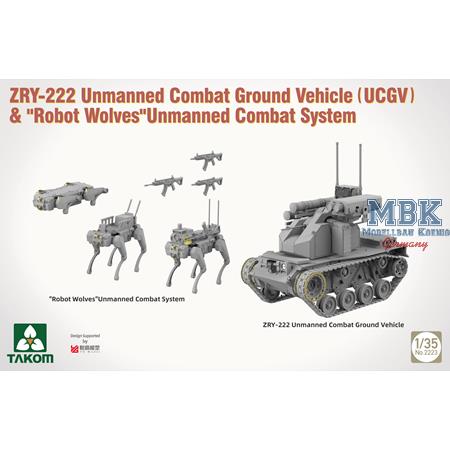 ZRY-222 Unman. Combat Grd. Vehicle &"Robot Wolves"