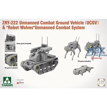 ZRY-222 Unman. Combat Grd. Vehicle &"Robot Wolves"