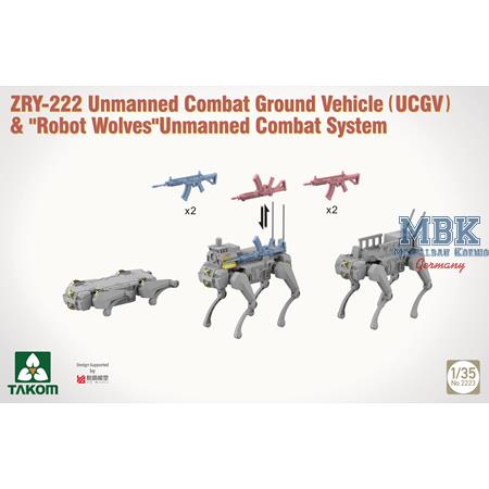 ZRY-222 Unman. Combat Grd. Vehicle &"Robot Wolves"