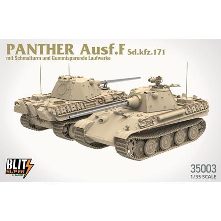 Panther Ausf.F Schmalturm, gummispar. Laufrollen