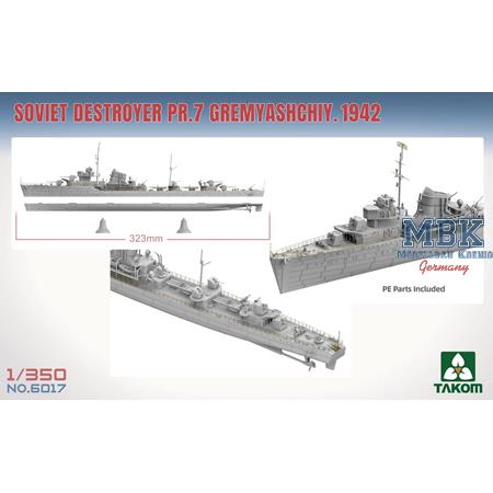 Soviet destroyer PR.7 Gremyashchiy 1942  1:350