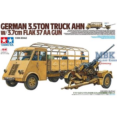 German 3.5t truck AHN w/3.7cm Flak 37 AA Gun