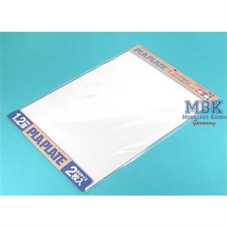 Plastic Sheet 1,2mm weiß 257x364mm 2 Stück