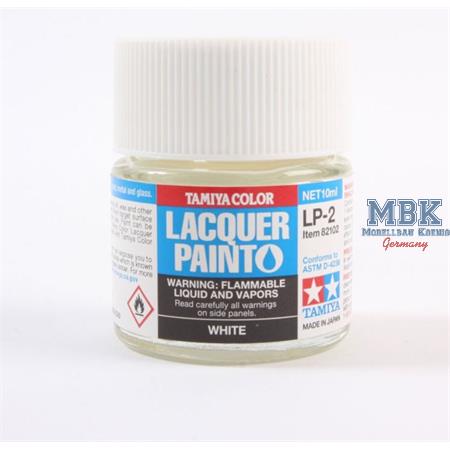 LP-2 Weiß glänzend / White glossy Lacquer 10ml VE6