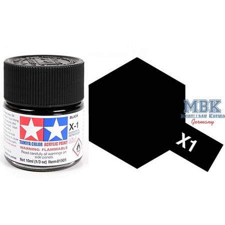 X1 Black Glossy  - Schwarz Glänzend   23 ml