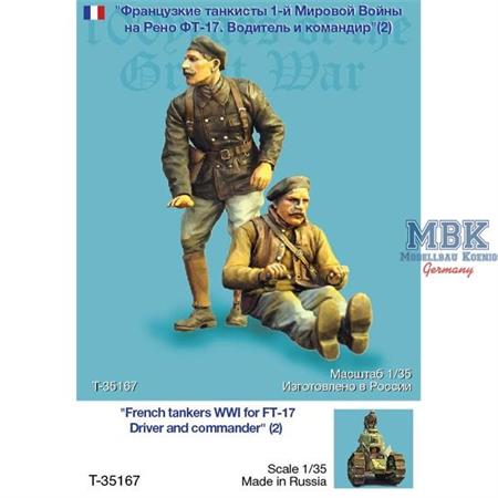 French Tankers, FT-17 Dirver and Commander WWI