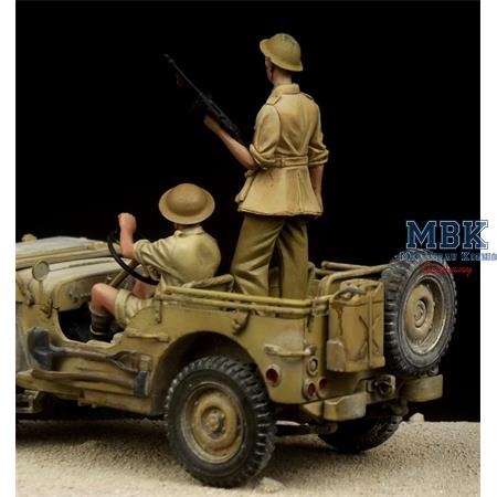 British Jeep Driver & Tommy Western Desert WWII
