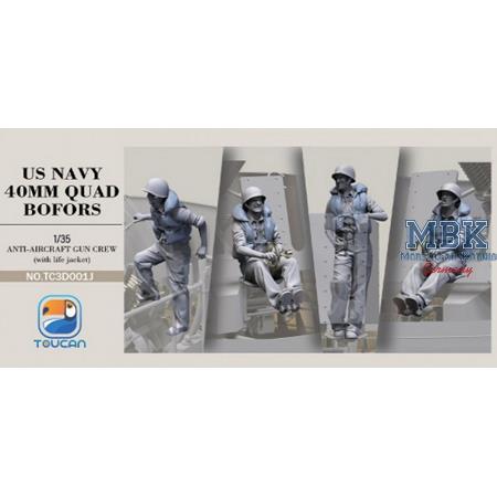 US Navy 40mm Quad Bofors Gun Crew /w life jacket