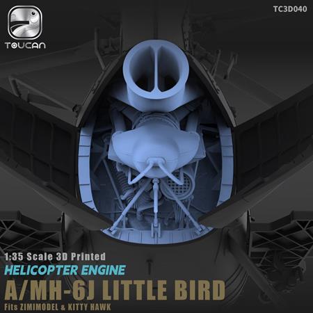 Helicopter Engine A/MH-6J Little Bird 3D-Print